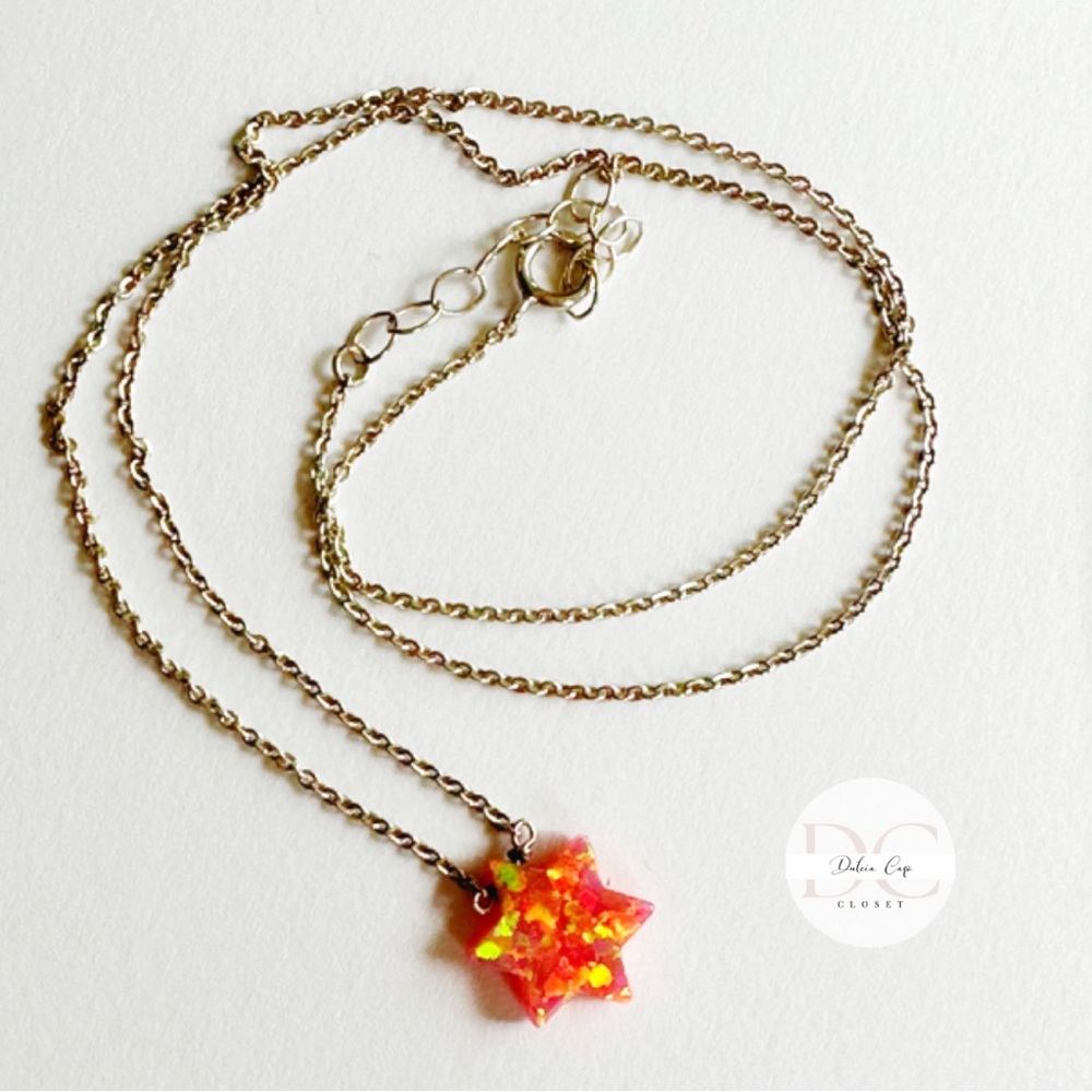 NWOT Orange / Fire Opal Star - Picture 2 of 5